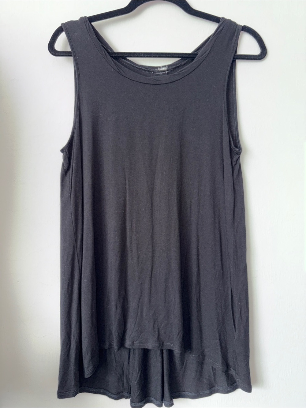 Black Sleeveless Women's Tank Top Size L - Picture 2 of 9